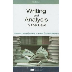 Writing and Analysis in the Law 5th Edition Book by Shapo, Walter, and Fajans